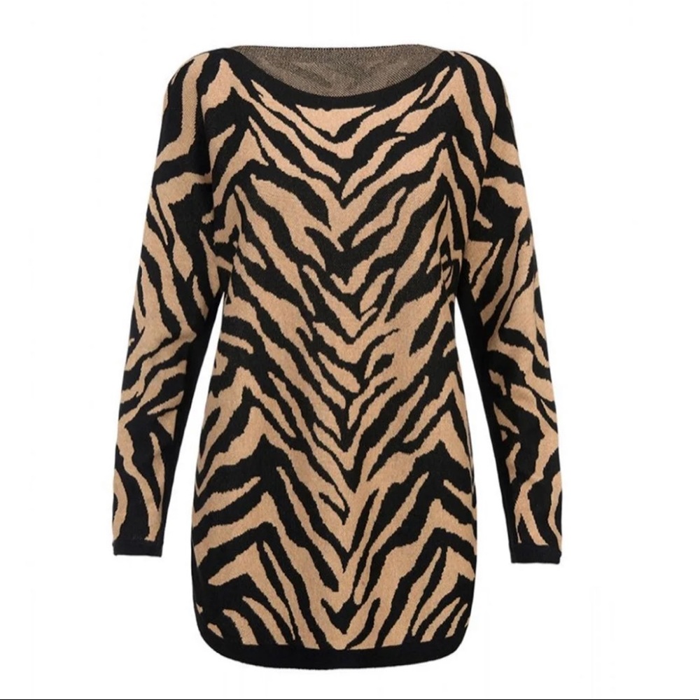 Cabi Dani Pullover Sweater Animal Print